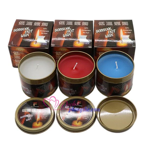 Nến tình dục BDSM nhiệt độ thấp có hộp sắt bảo vệ - Ảnh 5